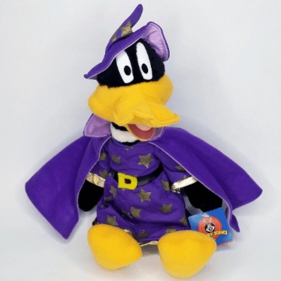 Vintage 1998 Looney Tunes Wizard Daffy Duck Plush - Picture 1 of 7